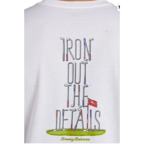 Tommy Bahama Mens White Big Tall Iron Out The Details Golf Tee Shirt Sz 2XL New - Picture 3 of 5